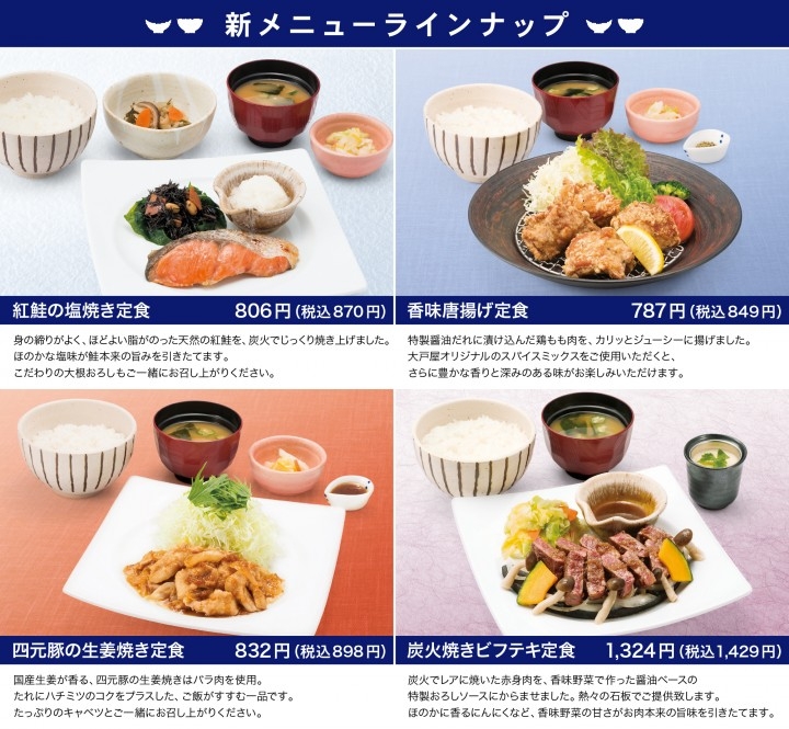 にっぽんの食卓ごはん 大戸屋メニューが 7月7日 木 リニューアル 新メニューや復活メニューも加わって 定番メニューもさらに美味しくなりました 株式会社大戸屋のプレスリリース にっぽんの食卓ごはん 大戸屋メニューが 7月7日 木 リニューアル 新メニューや復活メニューも加わって 定番メニューもさらに美味しくなりました 株式会社大戸屋のプレスリリース