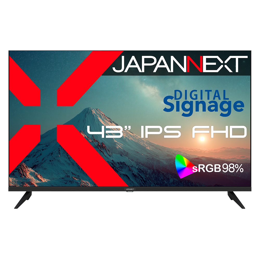 JAPANNEXTが43インチ IPSパネル搭載 USBメモリ再生に対応した
