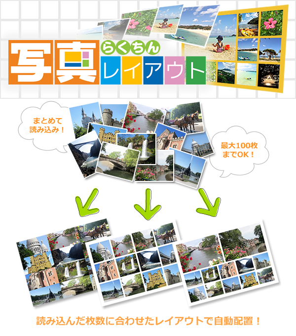 メディアナビ 最大100枚の写真を パッ と自動配置できるソフト らくちん写真レイアウト を発売 株式会社メディアナビのプレスリリース メディアナビ 最大100枚の写真を パッ と自動配置できるソフト らくちん写真レイアウト を発売 株式会社メディアナビのプレスリリース