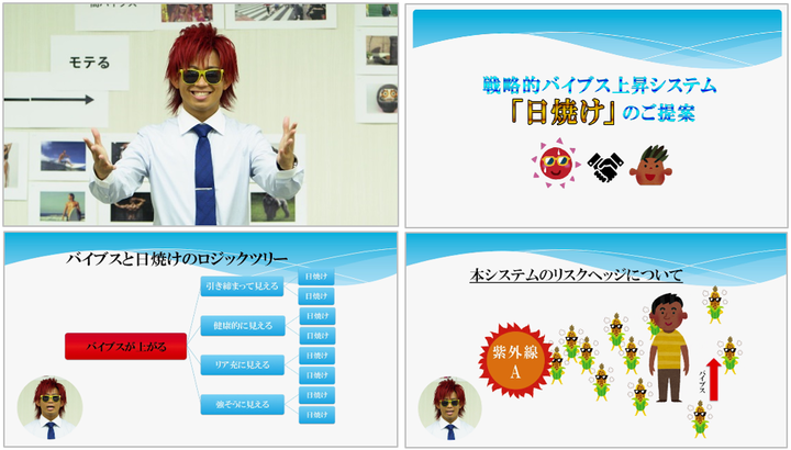 きちんと見ればためにはなる パリピがビジネス用語で日焼けをプレゼン ロジックツリーなどを駆使し 日焼けの良さを解説 日焼け 戦略的バイブス上昇システム 大正製薬株式会社のプレスリリース きちんと見ればためにはなる パリピがビジネス用語で日焼けをプレゼン ロジックツリーなどを駆使し 日焼けの良さを解説 日焼け 戦略的バイブス上昇システム 大正製薬株式会社のプレスリリース
