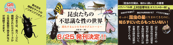 何でもアリの昆虫の性を一挙公開 新刊 昆虫たちの不思議な性の世界 随所にあるqrコードで動画 音声が視聴もできる イグノーベル賞の上村佳孝先生推薦 一色出版のプレスリリース