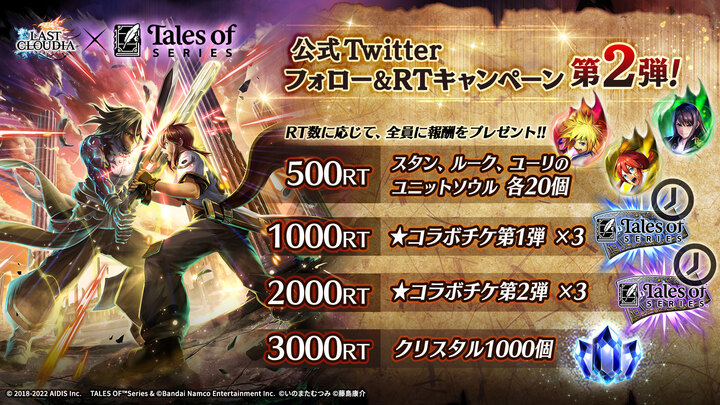 ラストクラウディア テイルズ オブ シリーズ コラボ第2弾として ユーリ ローウェル が登場 株式会社アイディスのプレスリリース ラストクラウディア テイルズ オブ シリーズ コラボ第2弾として ユーリ ローウェル が登場 株式会社アイディスのプレスリリース