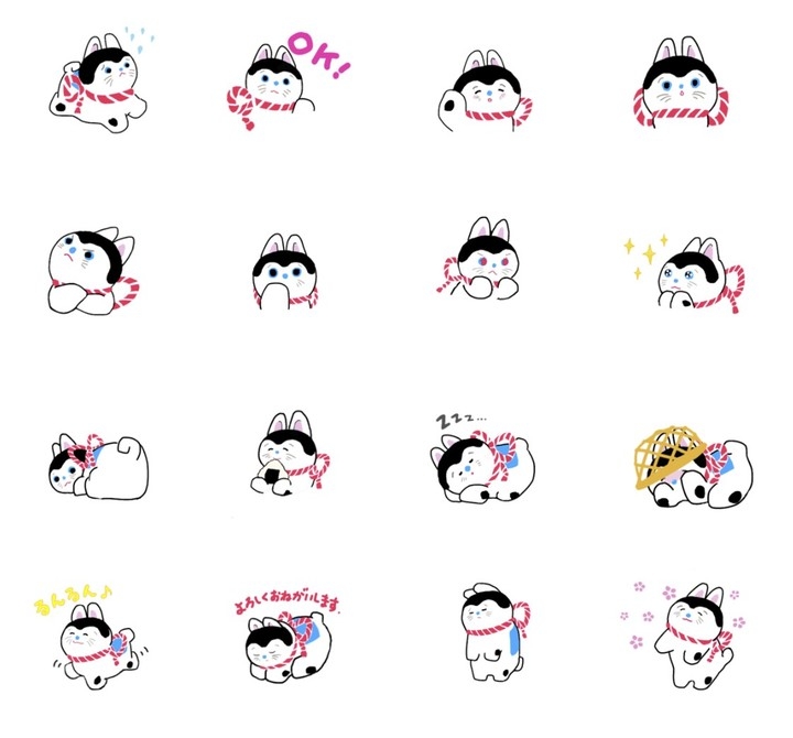 新年にぴったりの縁起物lineスタンプが新登場 雑貨店 ブルーブルーエ 第2弾オリジナルlineスタンプは いぬはりこ 開運ねずみたち ブルーブルーエジャパン株式会社のプレスリリース