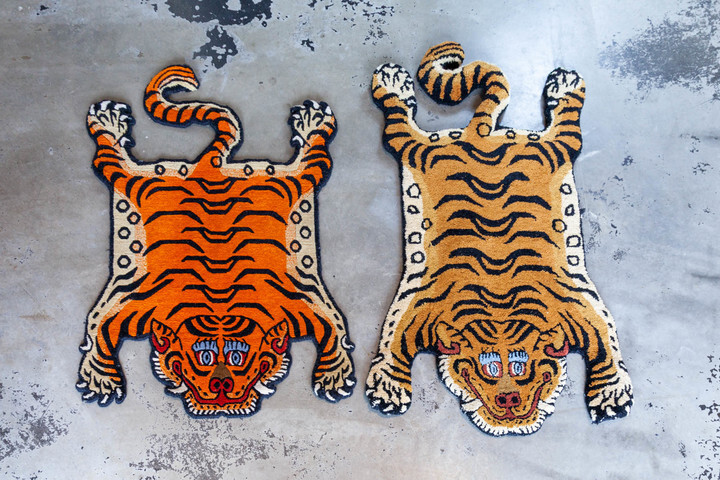 チベタンタイガーラグ ラージ DETAIL Tibetan Tiger Rug DTTR-01   Lサイズ - 2