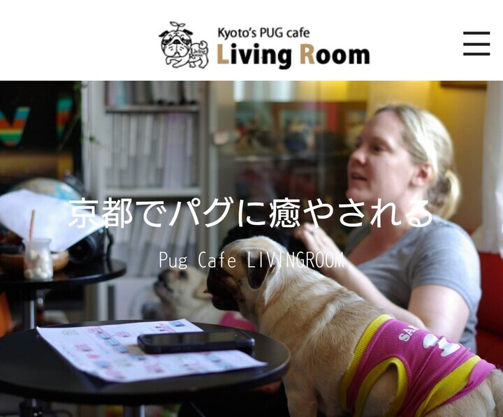 世界の癒し処 京都のパグカフェlivingroomを残したい 京都パグカフェlivingroomのプレスリリース