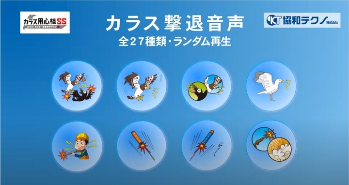 定番のお歳暮＆冬ギフト あっと解消  店カラス用心棒SS バッテリー仕様 カラス 被害 対策 爆音器 威嚇 防犯