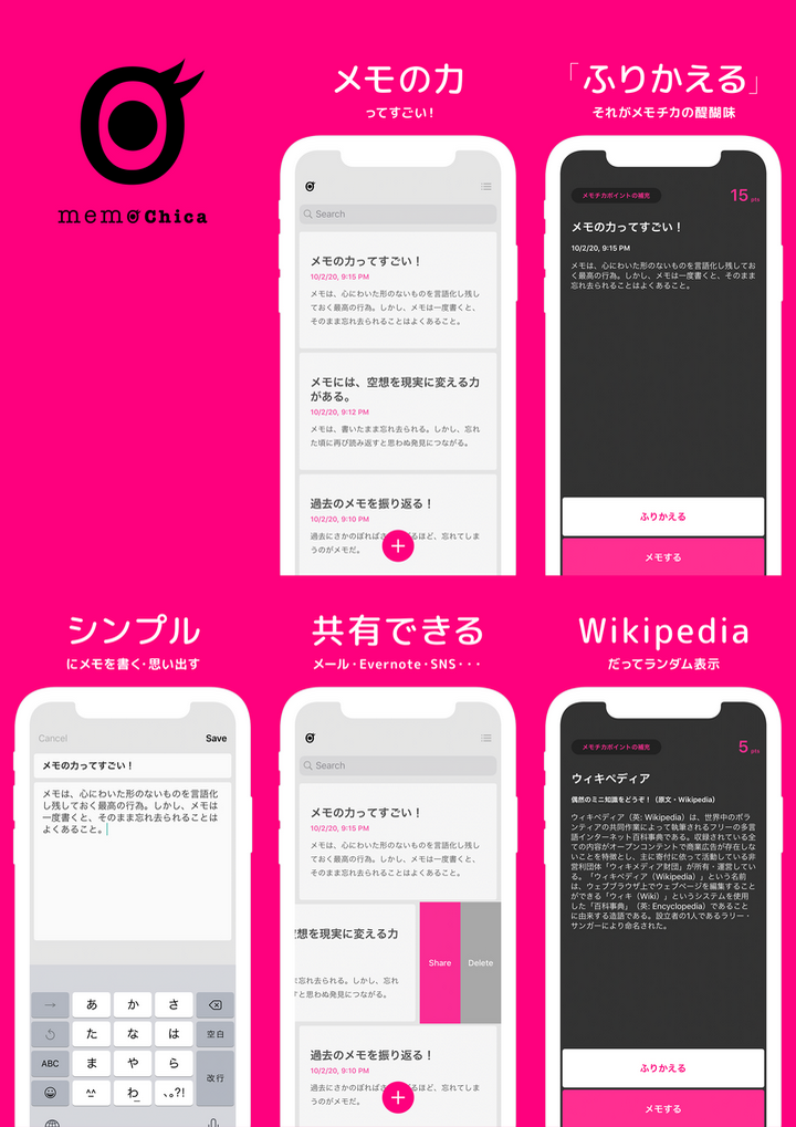 過去メモふりかえりで自分の言葉が自分に刺さる 発想支援メモアプリ メモチカ 新デザイン 新機能追加で大幅リニューアル 山本 真一郎のプレスリリース 過去メモふりかえりで自分の言葉が自分に刺さる 発想支援メモアプリ メモチカ 新デザイン 新機能追加で大幅リニューアル 山本 真一郎のプレスリリース