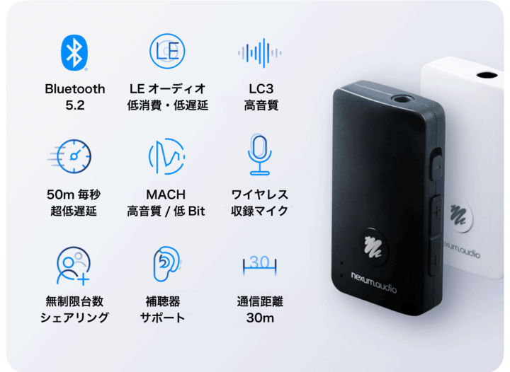 世界初 Bluetooth 5.2対応 LEアダプター 最高音質のハイレゾ/ロスレス