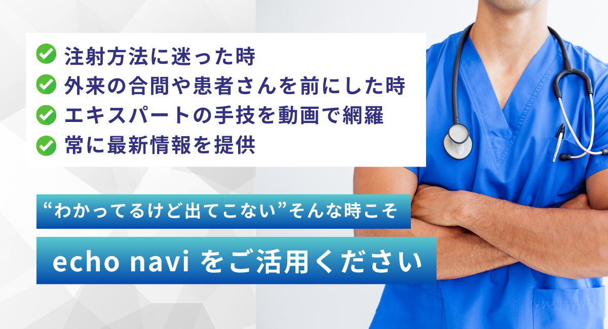 整形外科医向けエコーガイド下注射学習サイト「echo navi」を9月