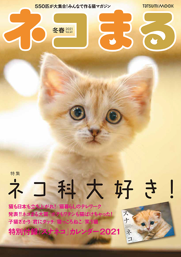 スナネコ登場 11月日発売の ネコまる 冬春号 特別付録は スナネコカレンダー 巻頭特集には那須どうぶつ王国の可愛いスナネコちゃんたちが登場します 辰巳出版株式会社のプレスリリース