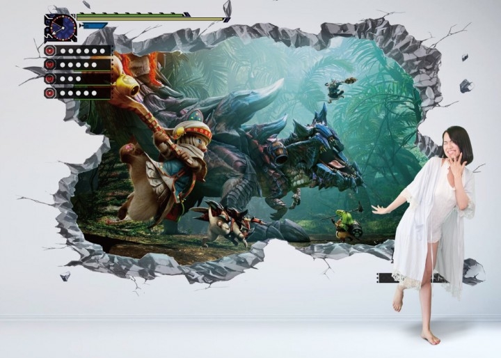 自宅にモンスター現る トリックアート風 モンスターハンタークロス クロス予約開始 株式会社so Zoのプレスリリース