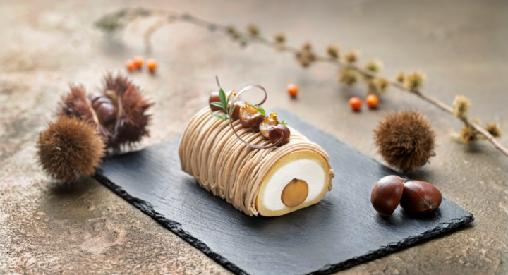 テイクアウト商品 和栗と和三盆のモンブランロールケーキ パティシエ特製スイーツを事前予約 40個限定で販売 株式会社ディアーズ ブレインのプレスリリース