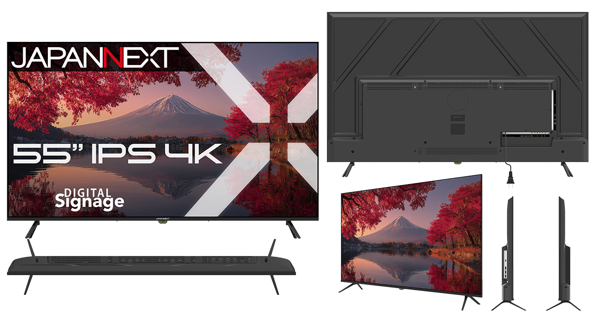 JAPANNEXTが55インチ IPSパネル搭載 USBメモリ再生対応の大型4K