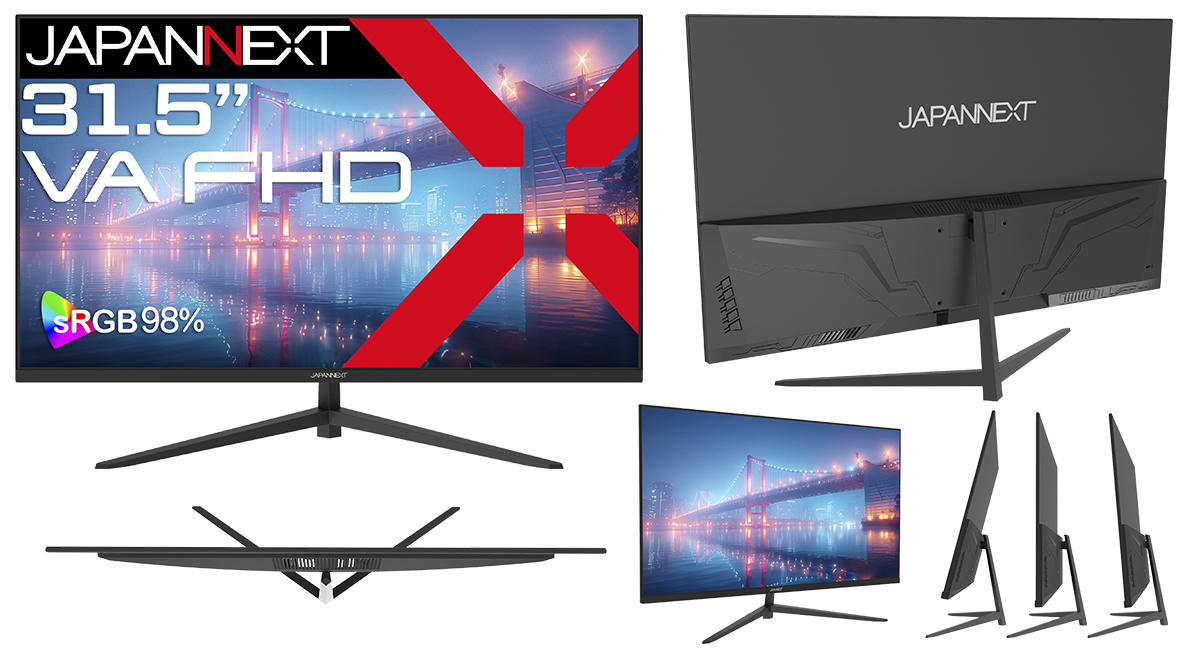 Ｋ*'様 JAPANNEXT 31.5インチ VAパネル搭載 FWXGA JAPANNEXTが31.5インチのVAパネルを搭載したフルHD液晶モニター