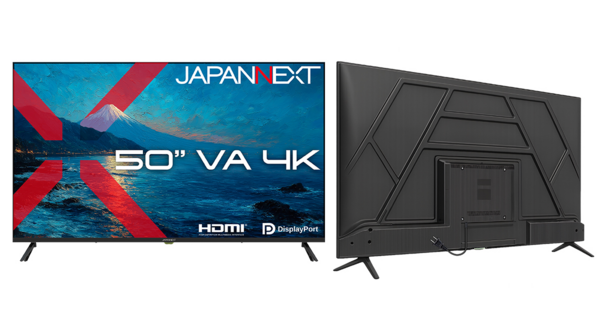 【50インチ 4K 49,980円!】JAPANNEXTが50インチのVAパネルを搭載した大型4K液晶モニターをECサイト限定で8月20日(木)に発売