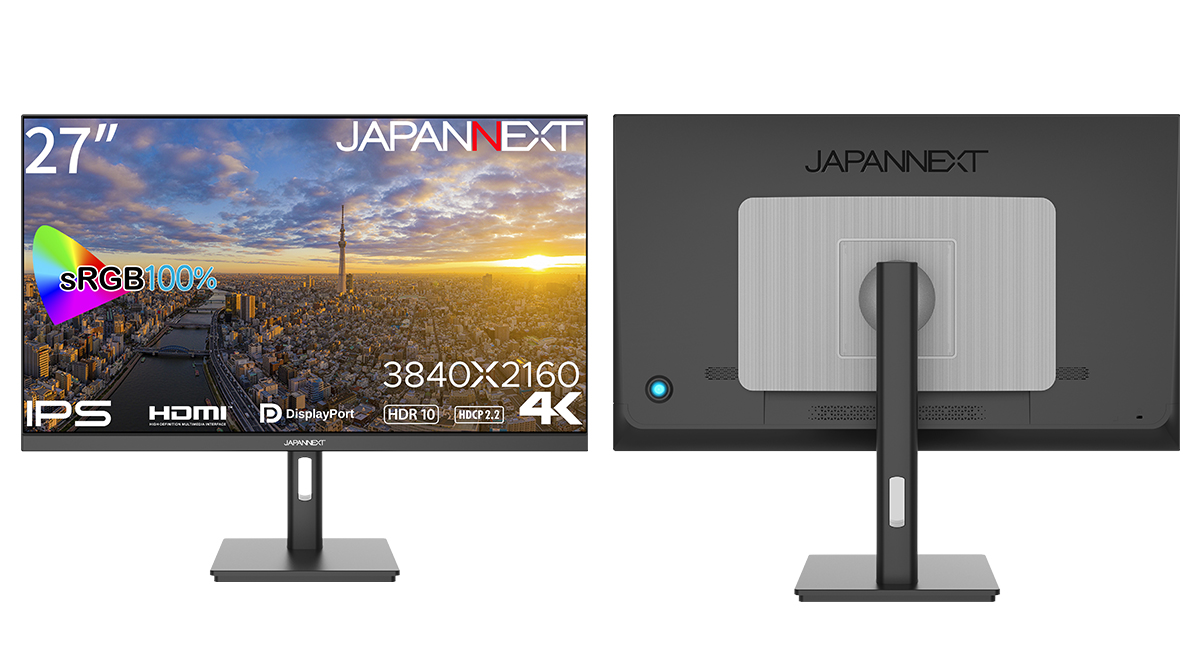 JAPANNEXTが27インチ IPSパネル搭載の4K液晶モニターを33,980円で3月15 