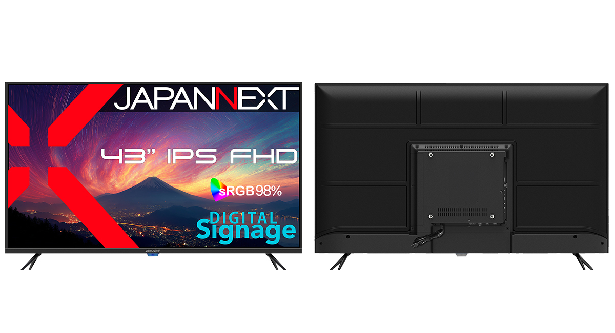JAPANNEXTが43インチ IPSパネル搭載 USB再生に対応した大型フル