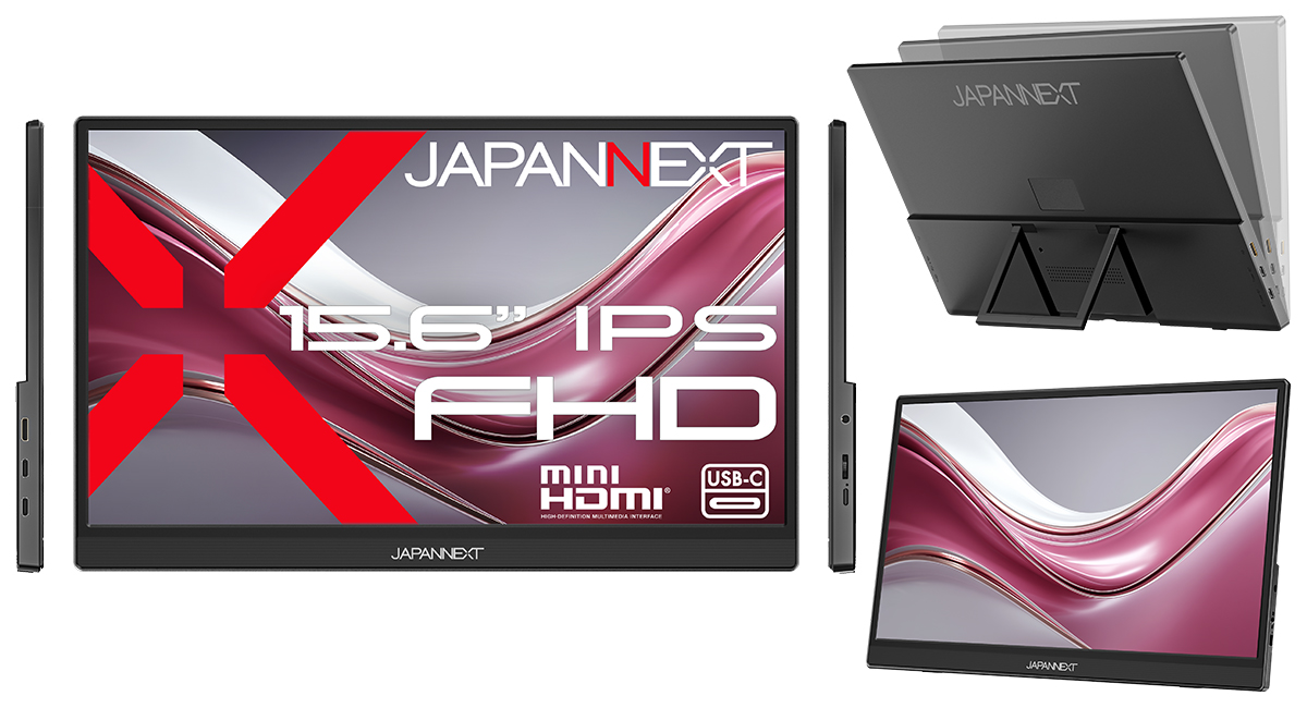 JAPANNEXTが15.6インチ IPSパネル 約700gの薄型軽量を実現したフルHDモバイルモニターをAmazon限定 16,980円で3月5日(木)に発売