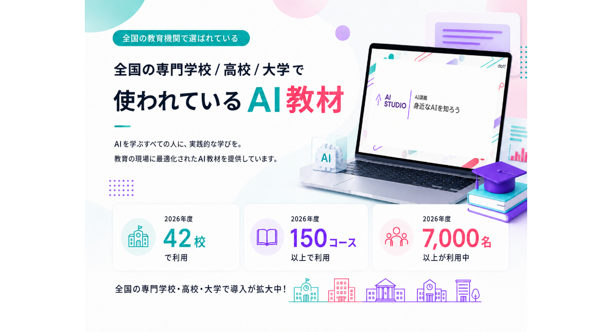 ＜高校の先生向け・参加無料＞AIとの向き合い方を学ぶ4回シリーズ「今知っておくべきAI利活用セミナー」を10月6日（火）〜9日（金）に開催します