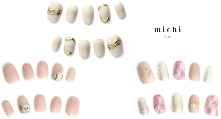 夏でも派手になり過ぎず 自分らしいナチュラルな指先を 肌なじみ抜群のピンクやベージュのネイル3品をネイルチップ販売サービス ミチネイル が発売 丸井織物株式会社のプレスリリース