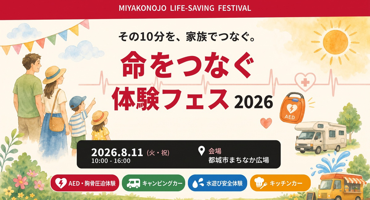 「命をつなぐ体験フェス2026」にタマチャンショップ参加！救命と防災を家族で学ぶ地域イベントを応援