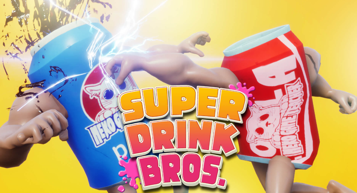 ジュース缶同士が殴り合う 世界一の飲み物を 物理で 決める大迫力 ハイスピード3dアクションゲーム Super Drink Bros が早期アクセス開始 ネコゲームティーチャーのプレスリリース