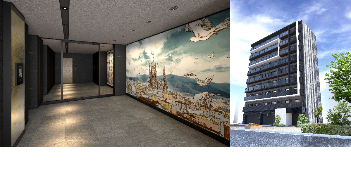 名古屋・名城エリアに「アートと暮らす」新拠点。駅徒歩2分の利便性とアーティストeri氏が描く幻想的なバルセロナの世界が融合した「メイクスアート浄心」が完成