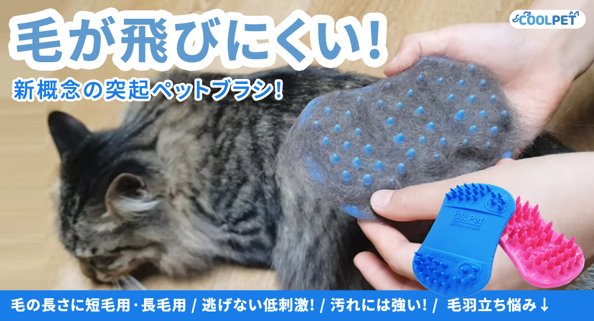 【掃除が減る】毛が飛ばず、肌にもやさしい。ペットも飼い主も快適に両面突起ブラシを最大37パーセントオフで応援購入できるクラウドファンディングのプロジェクト実施
