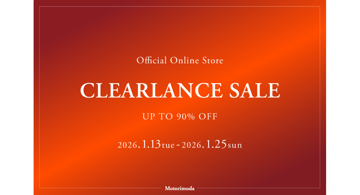 Motorimoda公式オンラインストアにてクリアランスセールSTART