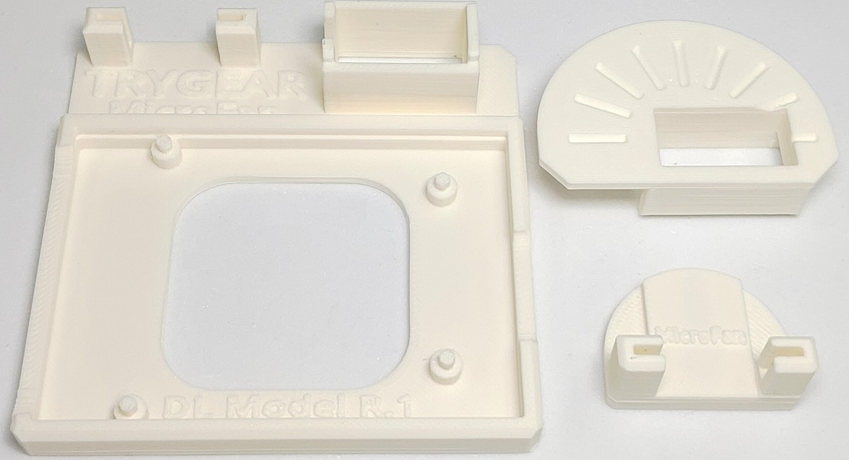 マイクロファン、教育用マイコン基板「TRYGEAR」用ホルダーを発売！RCサーボや距離センサーを一体マウントし多彩な計測・制御演習を手軽に。3D印刷データも提供