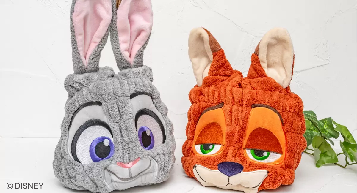 【ズートピア】お風呂上がりの濡れた髪をサッとまとめる！スケーター「吸水速乾タオルキャップ」に｢ジュディ｣と｢ニック｣が新登場