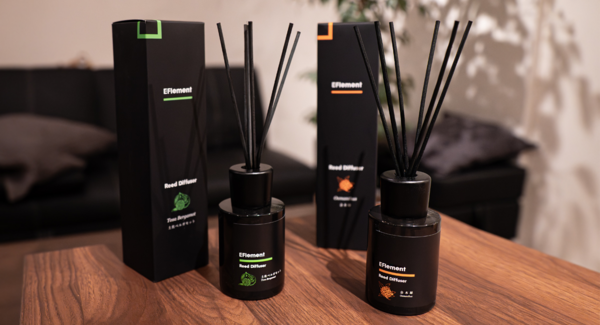 香りのライフスタイルブランド「EFlement」から「リードディフューザー 金木犀」「リードディフューザー 土佐ベルガモット」が新登場!